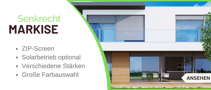 Senkrechtmarkise ZIP-Screen aus Deutschland direkt vom Hersteller Senkrechtmarkise ZIP-Screen